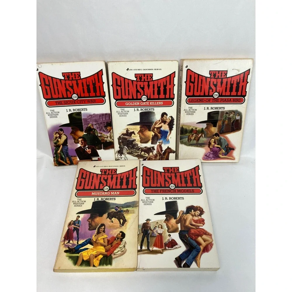 J.R. Roberts The Gunsmith Western Paperback Lot of 5 Nos 124, 129, 168 & 2 more!